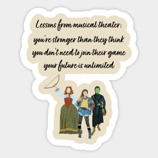 Lessons from Musical Theater - Bea, Janis, and Elphaba Sticker